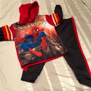 2T Spiderman sweat suit